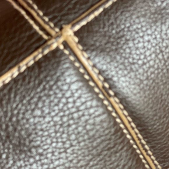 FORTUNA VALENTINO BROWN LEATHER HANDBAG DETACHABLE STRAP CROSSBODY SATCHEL PURSE - Picture 5 of 13